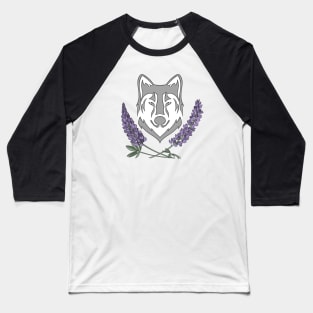 Lupine Wolf Design Baseball T-Shirt